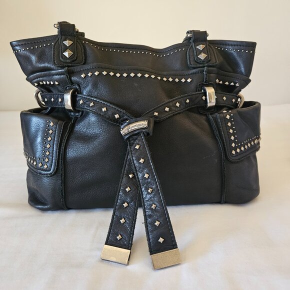 B. MAKOSKY Studded Black Super Soft Leather purse - Picture 3 of 13